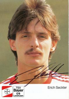 Erich Seckler  15.7.1988  Bayer 04 Leverkusen Fußball Autogrammkarte original signiert 