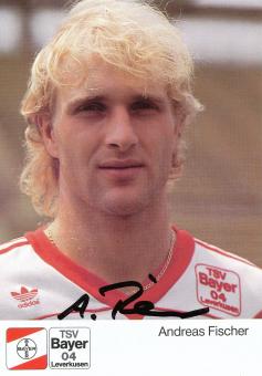 Andreas Fischer  1.8.1989  Bayer 04 Leverkusen Fußball Autogrammkarte original signiert 