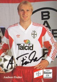 Andreas Fischer  1.08.1991  Bayer 04 Leverkusen Fußball Autogrammkarte original signiert 