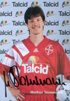 Mathias Stammann  15.06.1993  Bayer 04 Leverkusen Fußball Autogrammkarte original signiert 