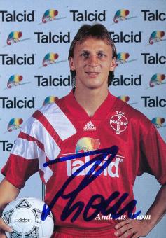 Andreas Thom  15.06.1993  Bayer 04 Leverkusen Fußball Autogrammkarte original signiert 