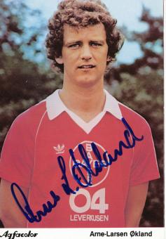 Arne Larsen Ökland  Bayer 04 Leverkusen Fußball Autogrammkarte original signiert 