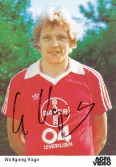 Wolfgang Vöge  Bayer 04 Leverkusen Fußball Autogrammkarte original signiert 