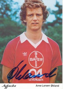 Arne Larsen Ökland  Bayer 04 Leverkusen Fußball Autogrammkarte original signiert 