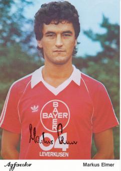 Markus Elmer  Bayer 04 Leverkusen Fußball Autogrammkarte Druck signiert 