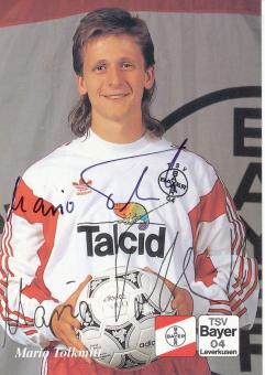Mario Tolkmitt 25.08.1992  Bayer 04 Leverkusen Fußball Autogrammkarte original signiert 