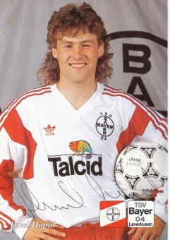 Pavel Hapal  25.08.1992  Bayer 04 Leverkusen Fußball Autogrammkarte Druck signiert 