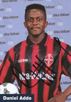 Daniel Addo 1995/1996  Bayer 04 Leverkusen Fußball Autogrammkarte original signiert 