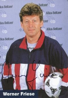 Werner Friese  1995/1996  Bayer 04 Leverkusen Fußball Autogrammkarte original signiert 