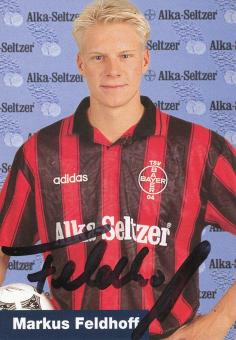Markus Feldhoff  1995/1996  Bayer 04 Leverkusen Fußball Autogrammkarte original signiert 