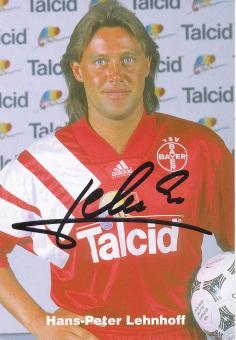 Hans Peter Lehnhoff   1994/1995  Bayer 04 Leverkusen Fußball Autogrammkarte original signiert 