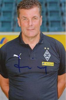 Dieter Hecking  Borussia Mönchengladbach  Fußball Autogramm Foto original signiert 