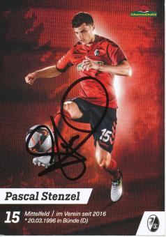 Pascal Stenzel  2017/2018  SC Freiburg Fußball Autogrammkarte original signiert 