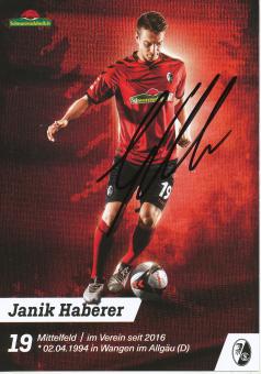 Janik Haberer  2017/2018  SC Freiburg Fußball Autogrammkarte original signiert 