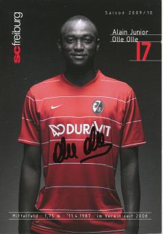 Alain Junior Olle Olle   2009/2010  SC Freiburg Fußball Autogrammkarte original signiert 