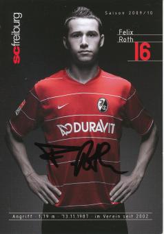 Felix Roth   2009/2010  SC Freiburg Fußball Autogrammkarte original signiert 