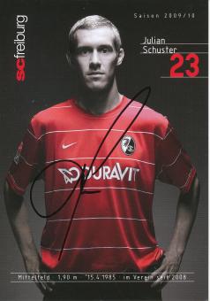 Julian Schuster   2009/2010  SC Freiburg Fußball Autogrammkarte original signiert 