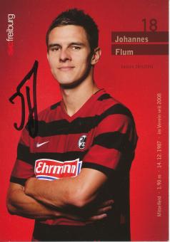 Johannes Flum  2011/2012  SC Freiburg Fußball Autogrammkarte original signiert 