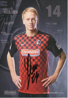 Havard Nielsen  2015/2016  SC Freiburg Fußball Autogrammkarte original signiert 