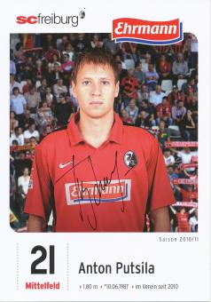 Anton Putsila  2010/2011  SC Freiburg Fußball Autogrammkarte original signiert 