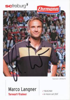 Marco Langner  2010/2011  SC Freiburg Fußball Autogrammkarte original signiert 