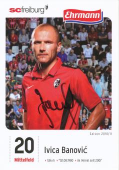 Ivica Banovic  2010/2011  SC Freiburg Fußball Autogrammkarte original signiert 