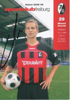 Manuel Konrad  2008/2009  SC Freiburg Fußball Autogrammkarte original signiert 