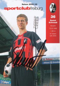 Daniel Schwaab  2008/2009  SC Freiburg Fußball Autogrammkarte original signiert 