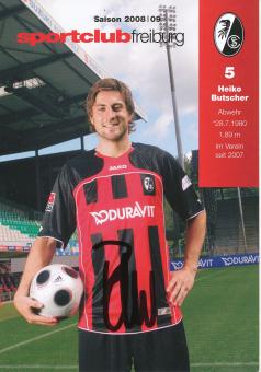 Heiko Butscher  2008/2009  SC Freiburg Fußball Autogrammkarte original signiert 
