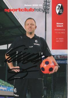 Simon Ickert  2008/2009  SC Freiburg Fußball Autogrammkarte original signiert 
