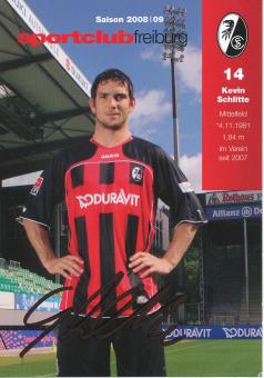 Kevin Schlitte  2008/2009  SC Freiburg Fußball Autogrammkarte original signiert 