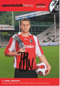 Heiko Butscher  2007/2008  SC Freiburg Fußball Autogrammkarte original signiert 