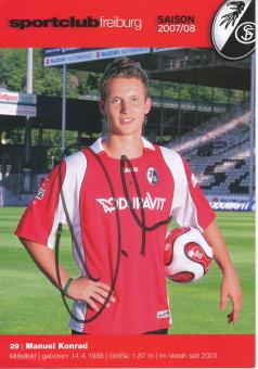Manuel Konrad  2007/2008  SC Freiburg Fußball Autogrammkarte original signiert 