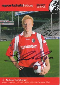 Andreas Ibertsberger  2007/2008  SC Freiburg Fußball Autogrammkarte original signiert 