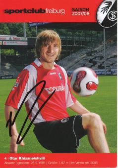 Otar Khizaneishvili  2007/2008  SC Freiburg Fußball Autogrammkarte original signiert 
