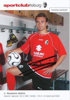 Benjamin Baltes  2006/2007  SC Freiburg Fußball Autogrammkarte original signiert 