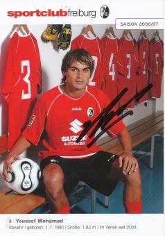 Youssef Mohamad  2006/2007  SC Freiburg Fußball Autogrammkarte original signiert 