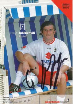 Levan Tskitishvili  2004/2005  SC Freiburg Fußball Autogrammkarte original signiert 