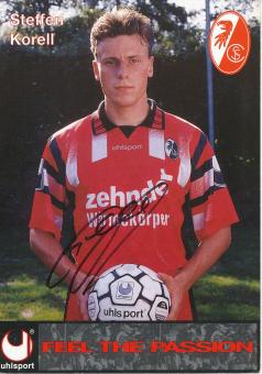 Steffen Korell  1996/1997  SC Freiburg Fußball Autogrammkarte original signiert 