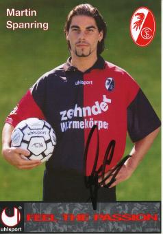 Martin Spanring  1996/1997 SC Freiburg Fußball Autogrammkarte original signiert 