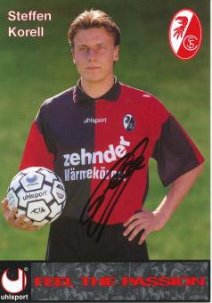 Steffen Korell  1996/1997 SC Freiburg Fußball Autogrammkarte original signiert 