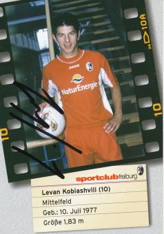Levan Kobiashvili  2002/2003 SC Freiburg Fußball Autogrammkarte original signiert 