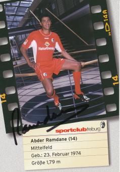Abder Ramdane  2002/2003 SC Freiburg Fußball Autogrammkarte original signiert 