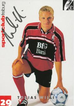 Tobias Willi  2000/2001 SC Freiburg Fußball Autogrammkarte original signiert 
