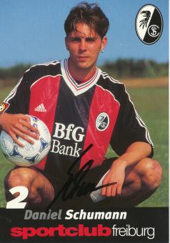 Daniel Schumann  1998/1999  SC Freiburg Fußball Autogrammkarte original signiert 
