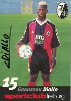 Gaoussou Diallo  1998/1999  SC Freiburg Fußball Autogrammkarte original signiert 