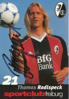 Thomas Radlspeck  1998/1999  SC Freiburg Fußball Autogrammkarte original signiert 