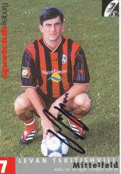 Levan Tskitishvili  2001/2002  SC Freiburg Fußball Autogrammkarte original signiert 