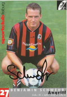 Benjamin Schwehr  2001/2002  SC Freiburg Fußball Autogrammkarte original signiert 