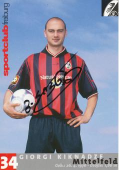 Giorgi Kiknadze  2001/2002  SC Freiburg Fußball Autogrammkarte original signiert 